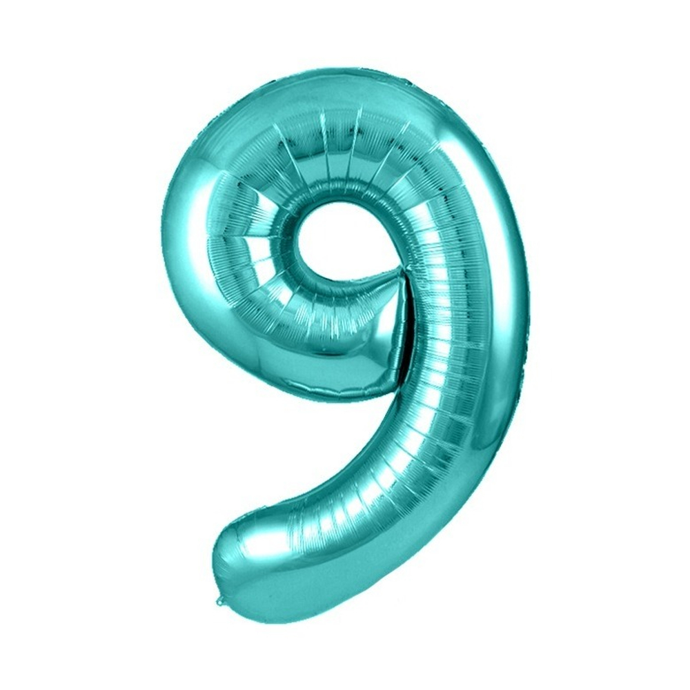 Шар цифра, 9, Тиффани, Металлик 102см