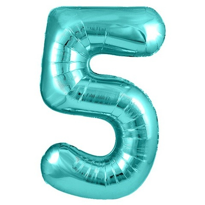 Шар цифра, 5, Тиффани, Металлик 102см