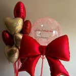 Набор из шаров с прозрачным шаром и сердцами