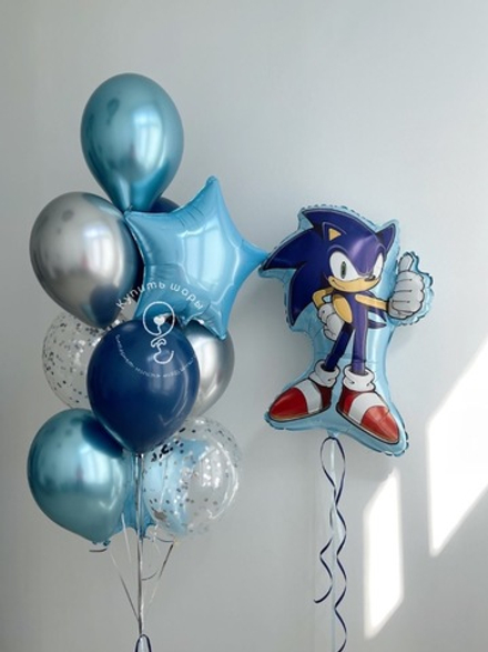 Связка воздушных шаров "Соник"