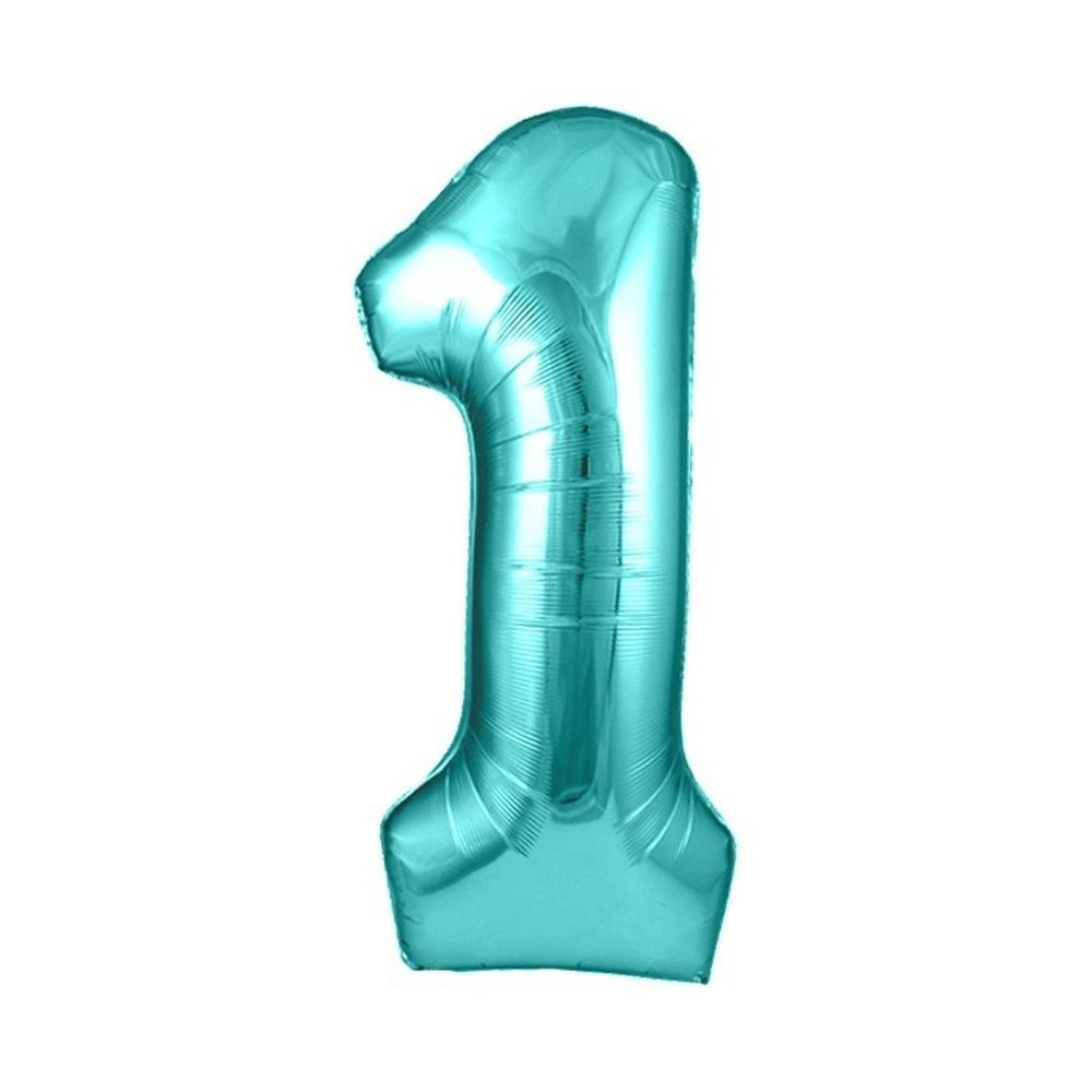 Шар цифра, 1, Тиффани, Металлик 102см