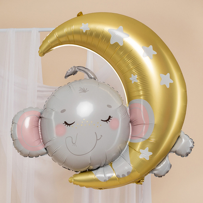 Шар Фигура, Полумесяц со слоненком, 91 см.