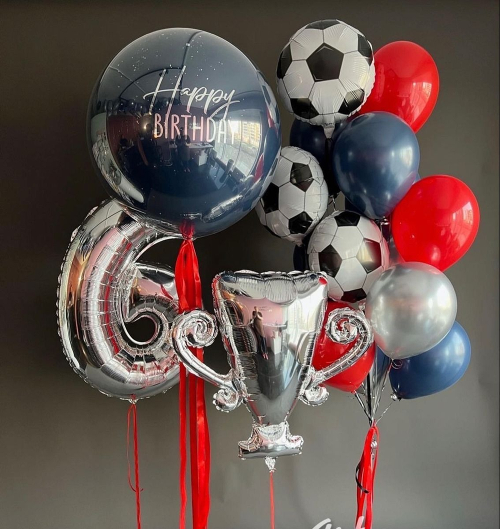 Сет из шаров "С денм рождения, чемпион!"