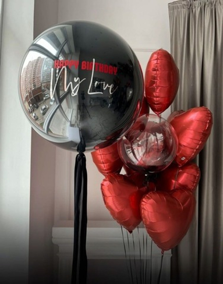 Набор из шаров c сердцами для мужчины