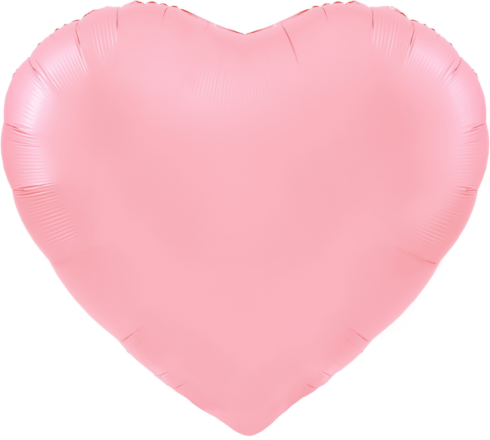 Шар Гигант Сердце, Розовый, Сатин, 176 см