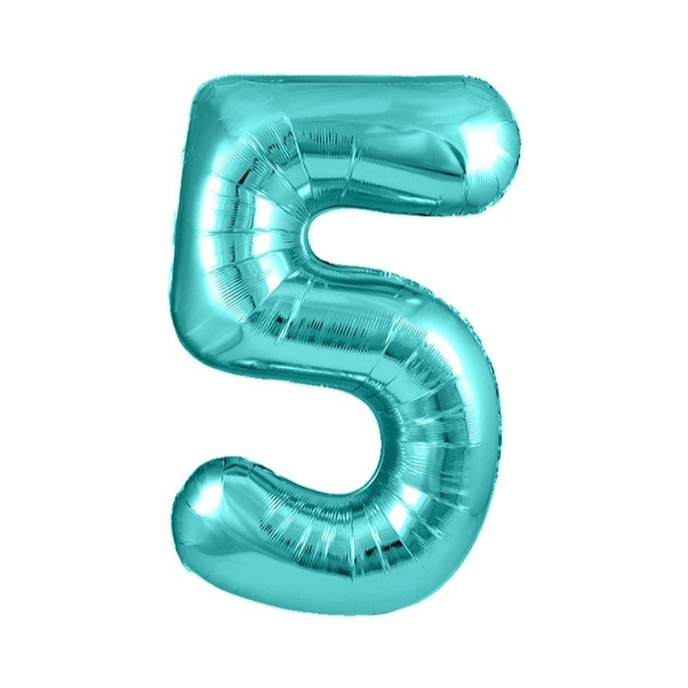 Шар цифра, 5, Тиффани, Металлик 102см