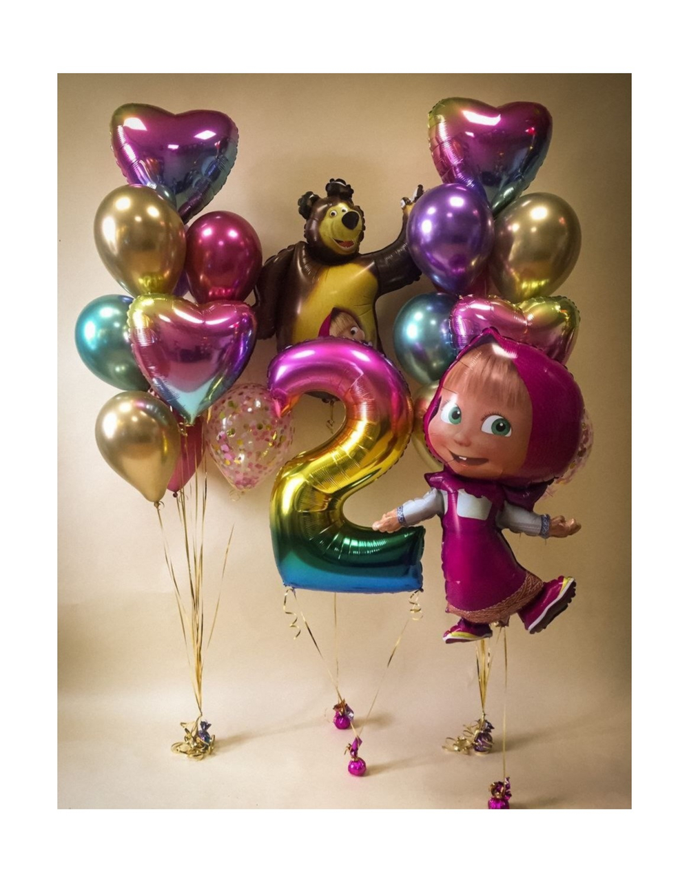 Набор шаров "Маша и медведь"