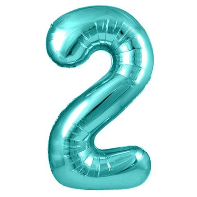 Шар цифра, 2, Тиффани, Металлик 102см