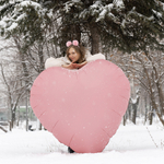 Шар Гигант Сердце, Розовый, Сатин, 176 см