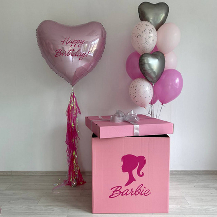 Коробка-сюрприз Barbie с большим розовым сердцем