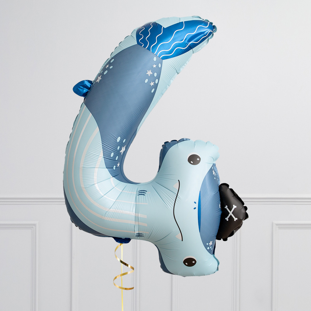 Шар Цифра, 4 Акула, 86 см