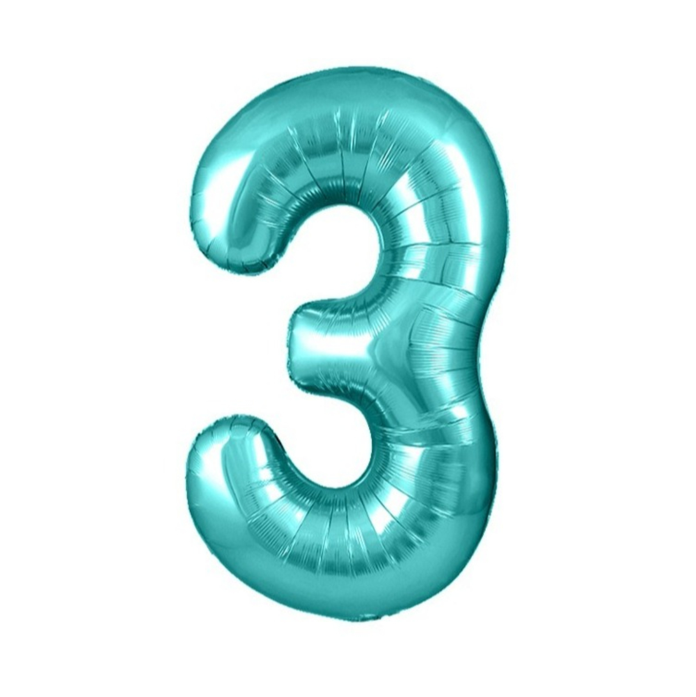 Шар цифра, 3, Тиффани, Металлик 102см