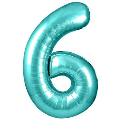 Шар цифра, 6, Тиффани, Металлик 102см