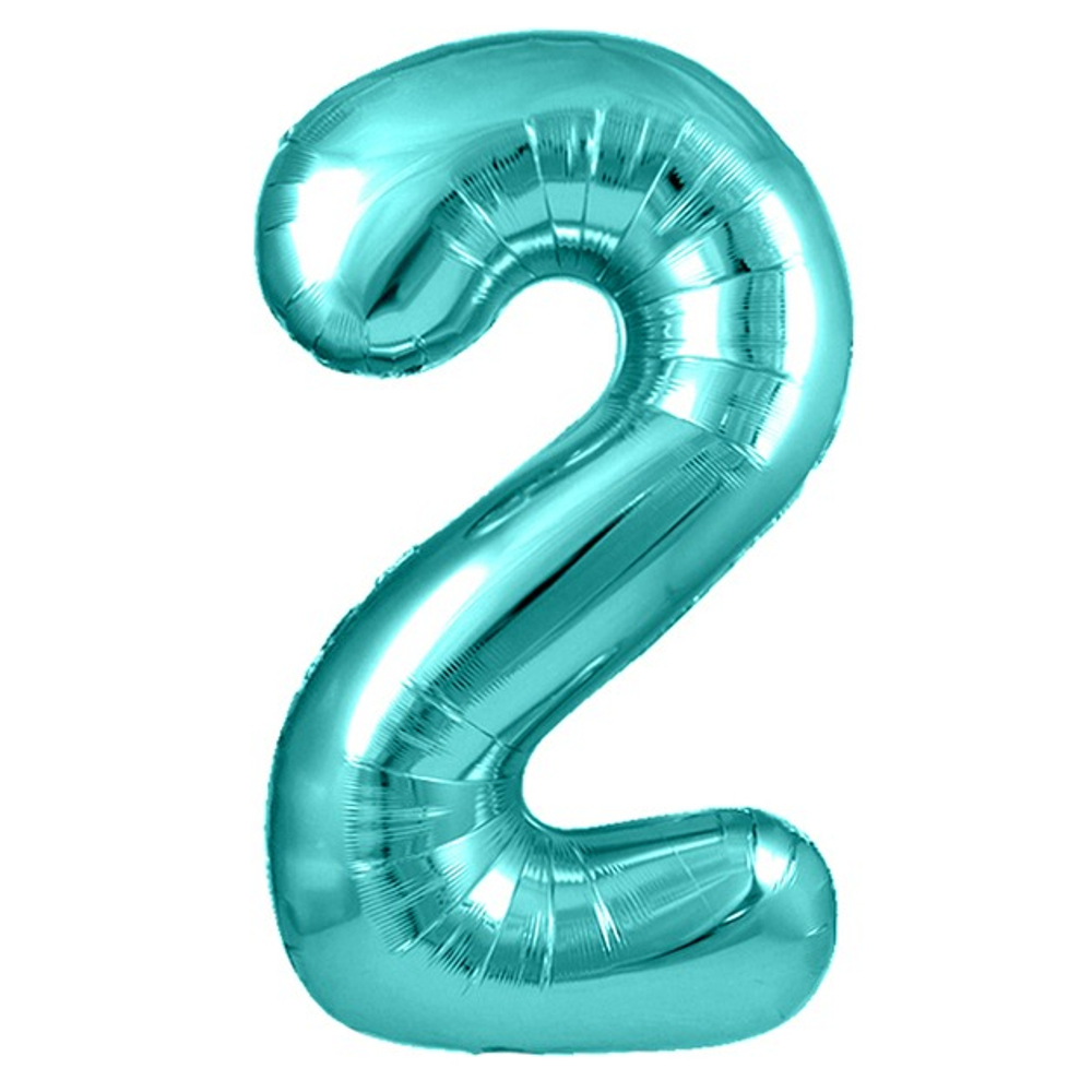 Шар цифра, 2, Тиффани, Металлик 102см