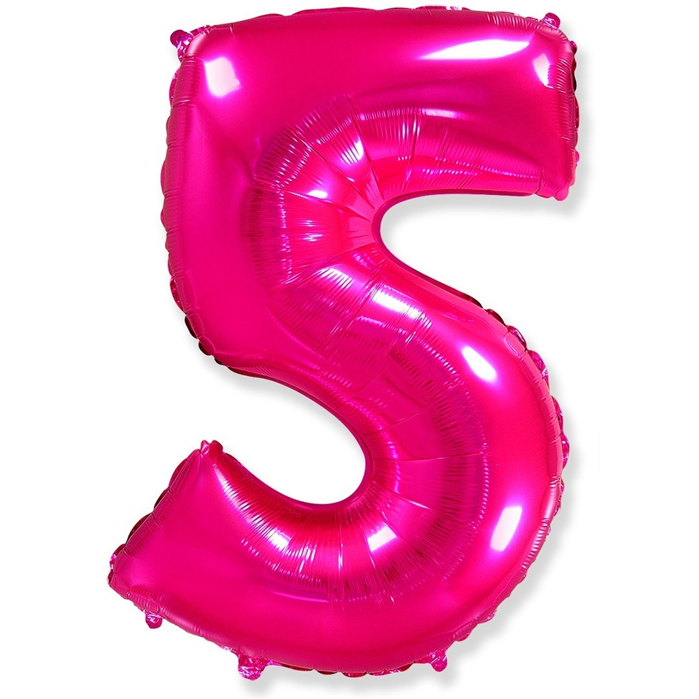 Шар цифра, 5, Фуше 102см