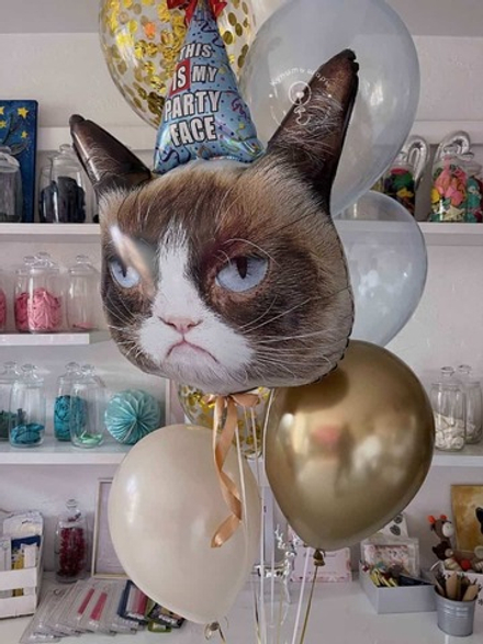 Связка воздушных шаров "Сердитый кот"