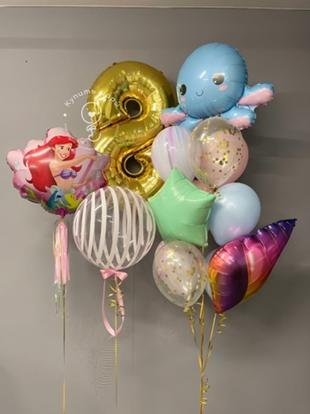 Композиция из воздушных шаров "Русалочка"