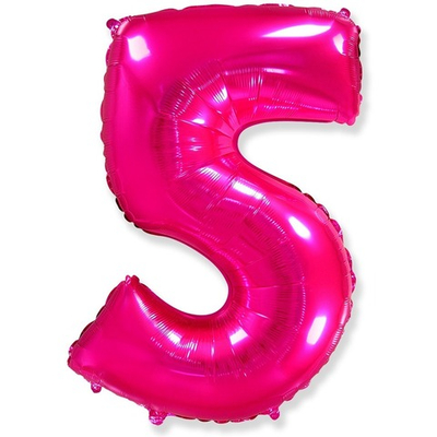 Шар цифра, 5, Фуше 102см