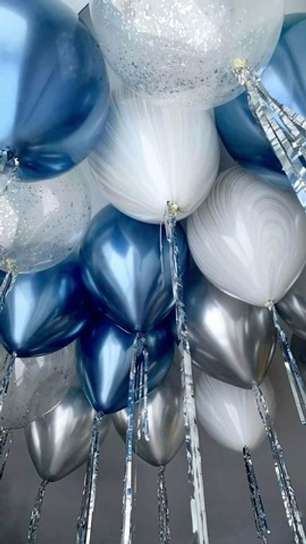 Шары под потолок с дождиком