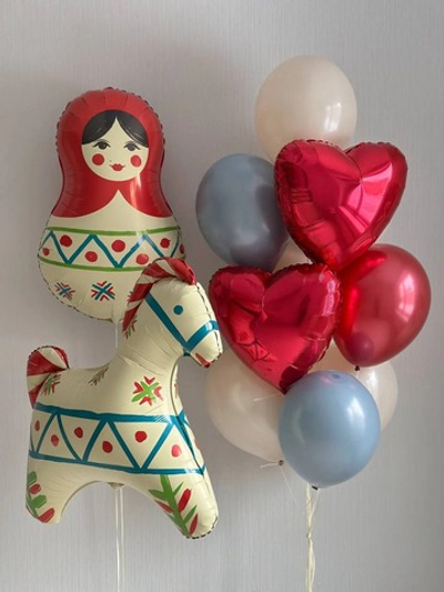 Набор шаров в русско-народном стиле