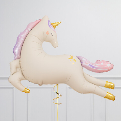 Шар Фигура, Нежный единорог, Сатин,114 см