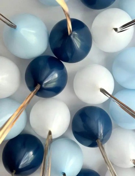 Воздушные шары под потолок "Сапфировый микс"