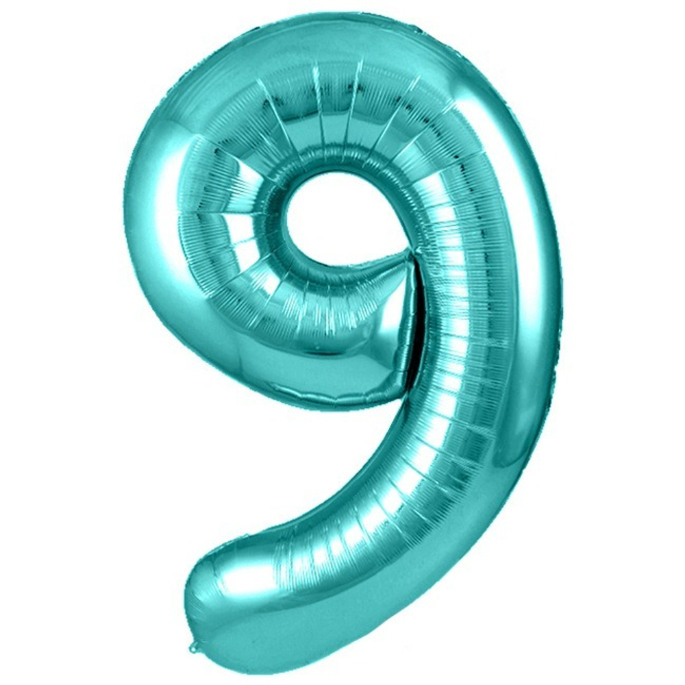 Шар цифра, 9, Тиффани, Металлик 102см
