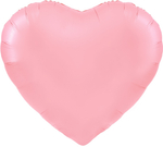 Шар Гигант Сердце, Розовый, Сатин, 176 см