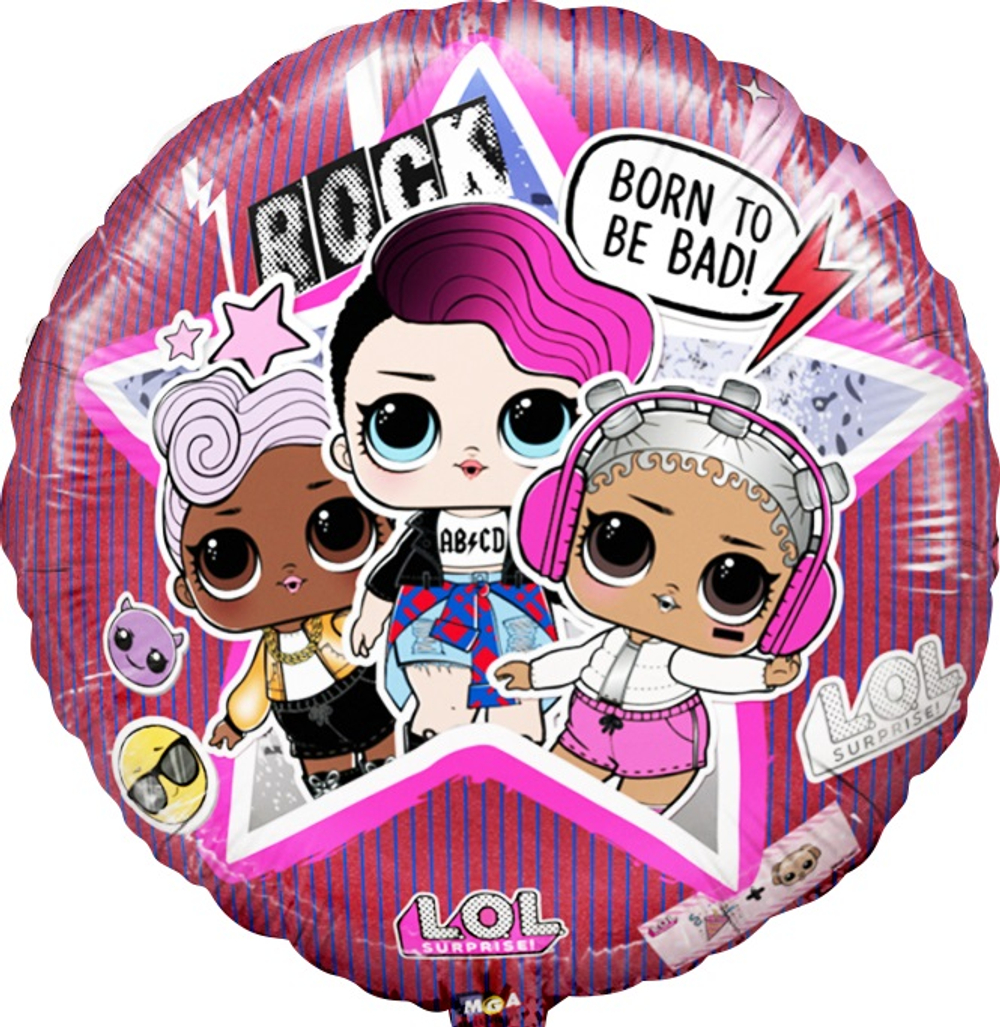Шар Круг, Кукла ЛОЛ (LOL), Рок-звезды, 46 см