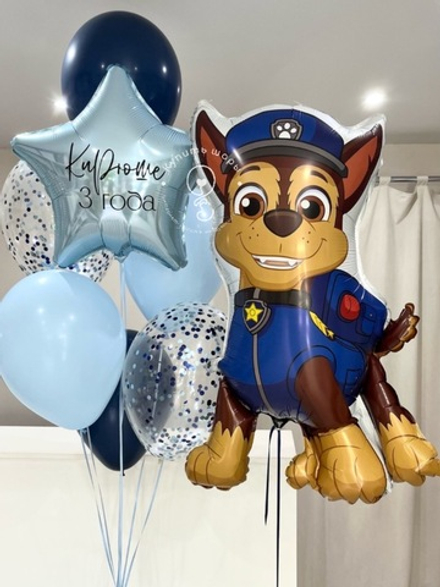 Связка воздушных шаров "Гонщик Чейз"