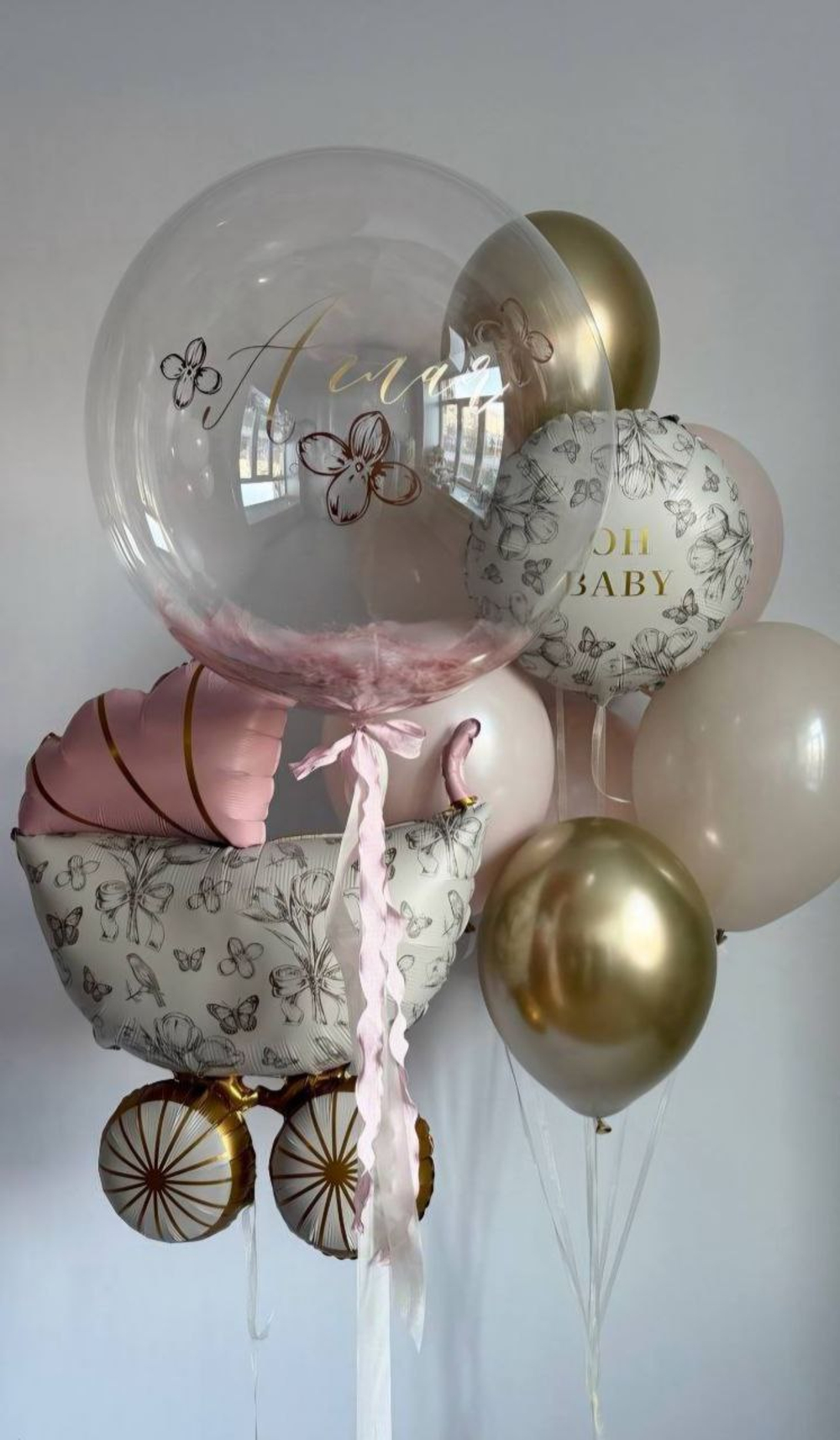 Набор шаров «Ждём девочку» на выписку или baby shower