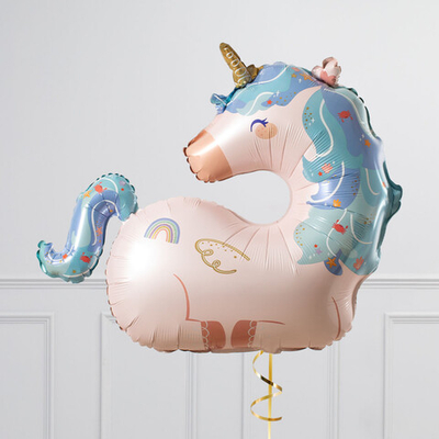 Шар фигура, Единорог морской, 78см