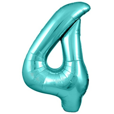 Шар цифра, 4, Тиффани, Металлик 102см